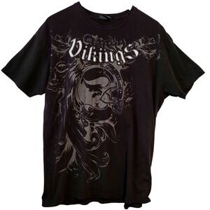 Reebok Black & Gray Minnesota‎ Vikings T Shirt XL